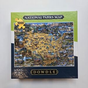 Dowdle National Parks Map (US) 1000 piece jigsaw puzzle